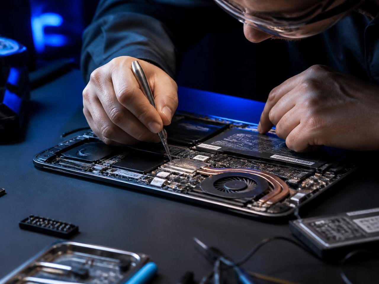 Reparo de placa em nível de componente